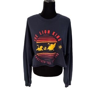 Disney Spirit Jersey The Lion King Hakuna Matata Crop Long Sleeve Top Women L